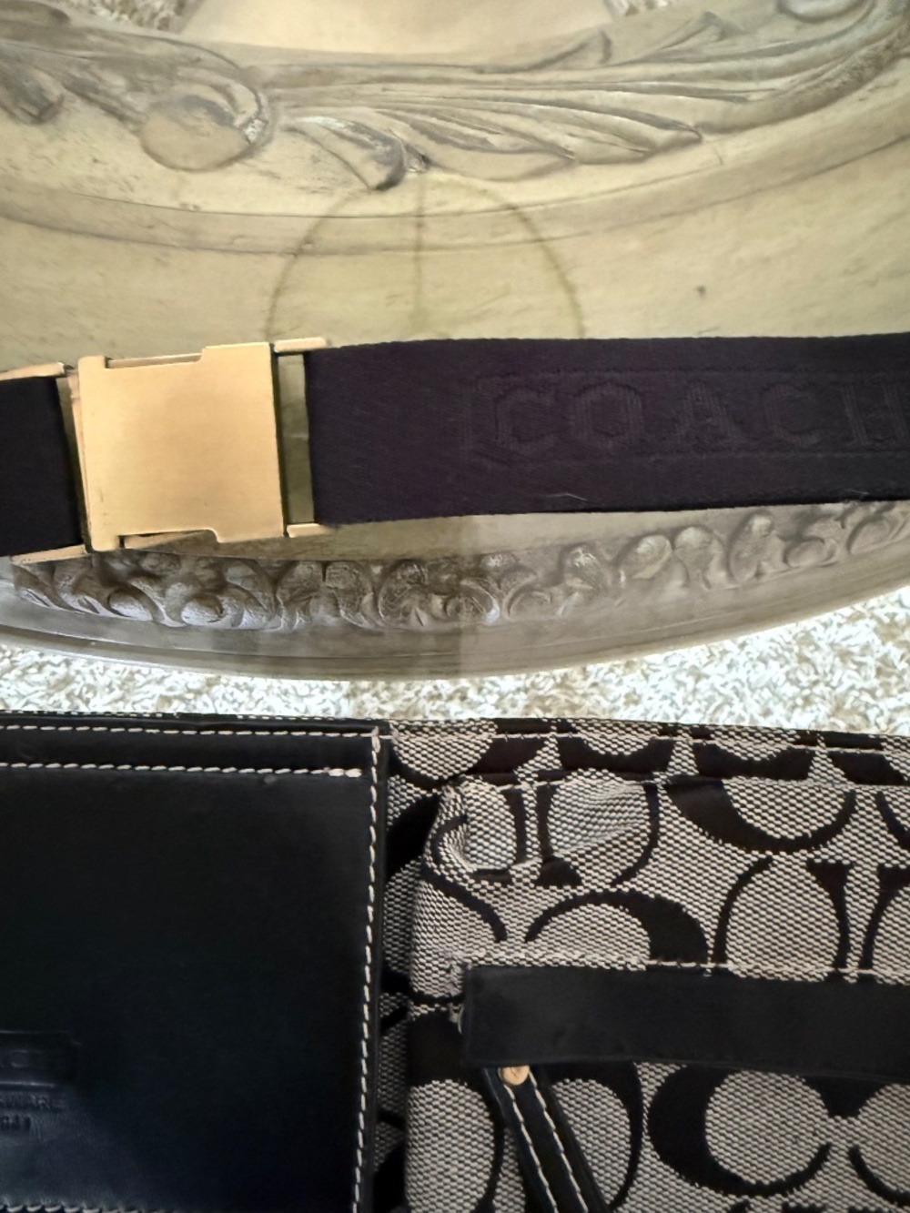Vtg Coach Signature Jacquard Black Flat File/Utility Belt Bag Circa 2003–2007 - Picture 10 of 16